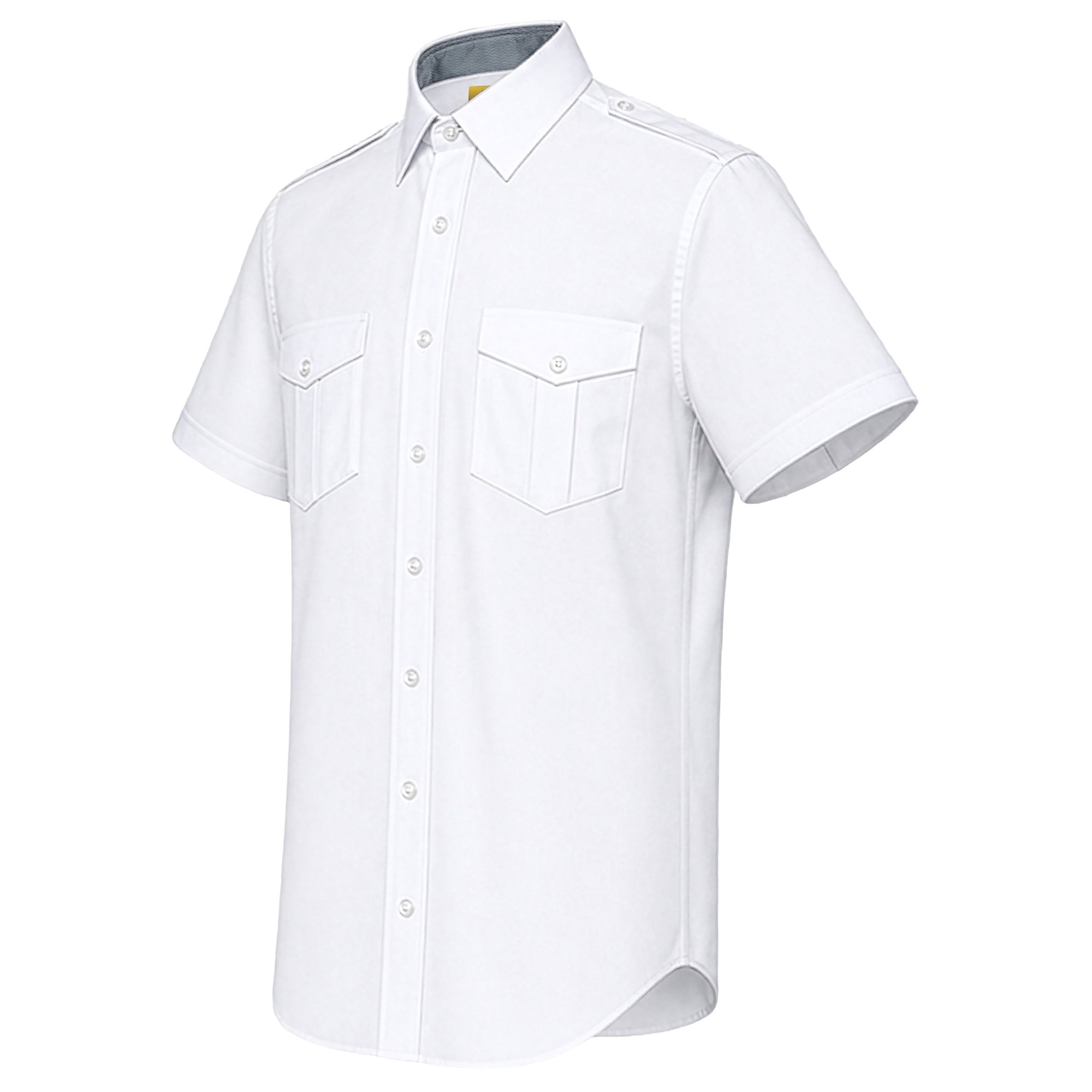Men's Pilot Shirt - Modern Cut / Gold Label / Short Sleeve / Regular Length