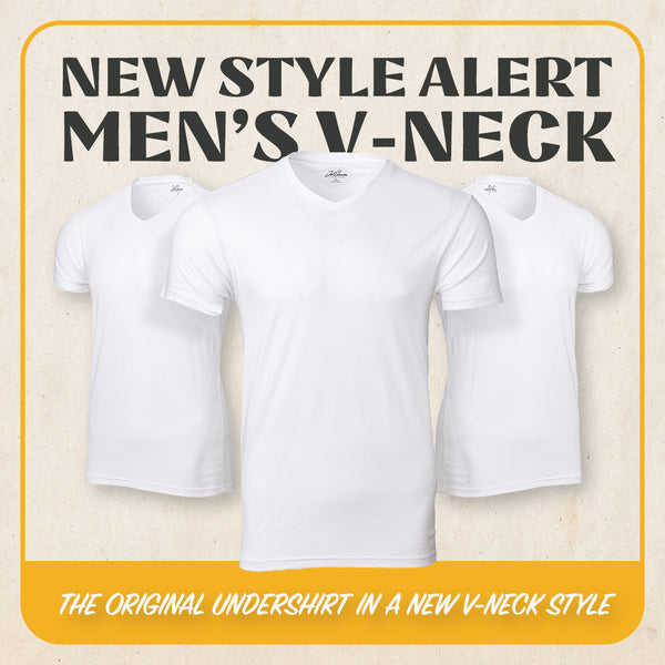 QUALFORT Men's Bamboo T-shirts Crewneck Undershirt