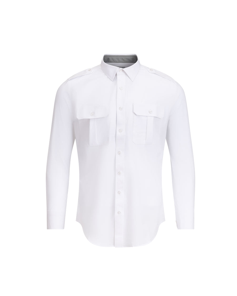 Men's Pilot Shirt (Silver Slim Cut / Long Sleeve)