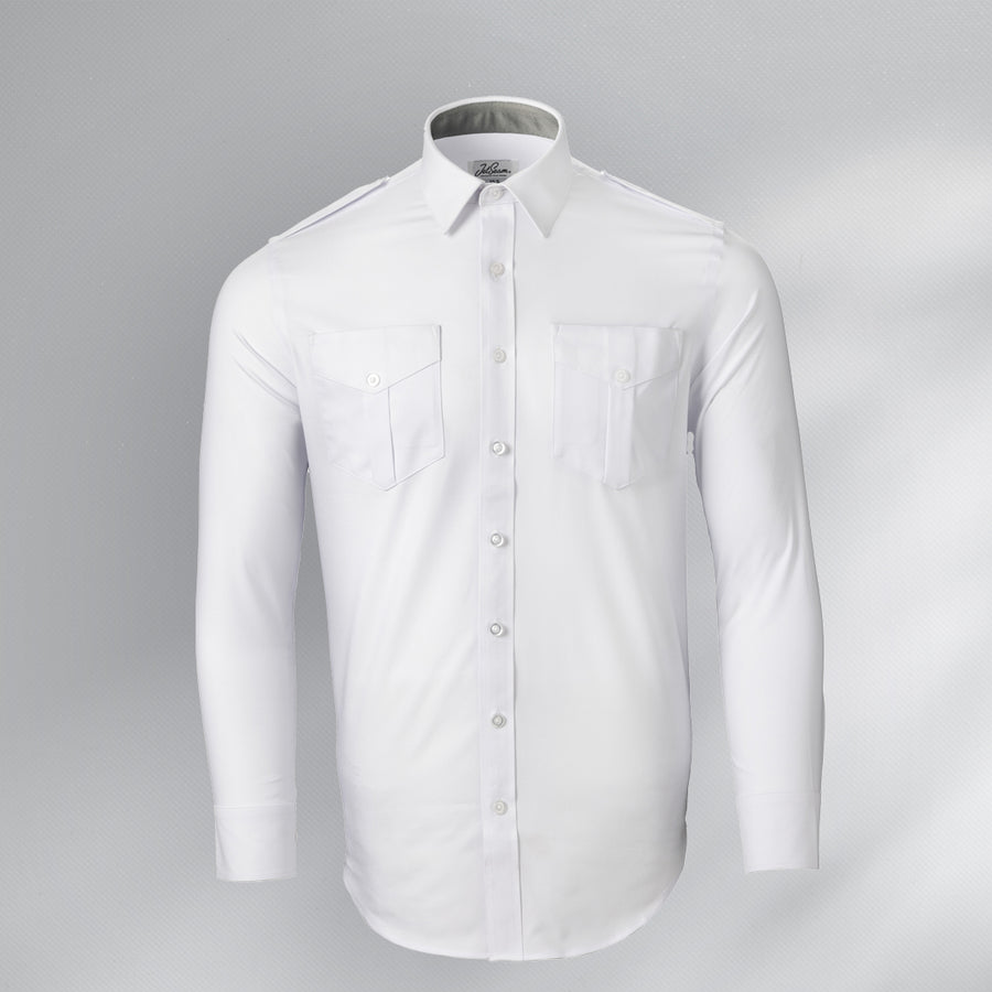 Men's Pilot Shirt (White Label Modern Cut / Long Sleeve)